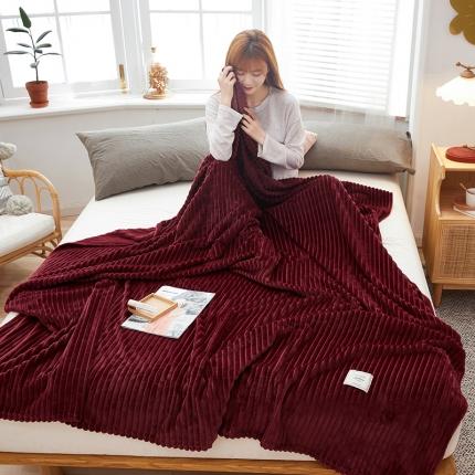 羋多 2023新款魔法绒毛毯宝宝绒牛奶绒毯子 绽放红