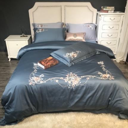 91家纺网 家纺一手货源 找家纺 （总）玖玖爱 2020新款60贡缎绣花四件套