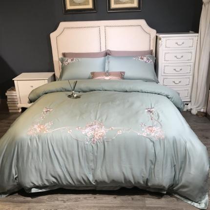 91家纺网 家纺一手货源 找家纺 （总）玖玖爱 2020新款60贡缎绣花四件套