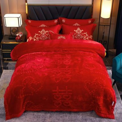 91家纺网 家纺一手货源 找家纺 （总）新款婚庆绣花毯