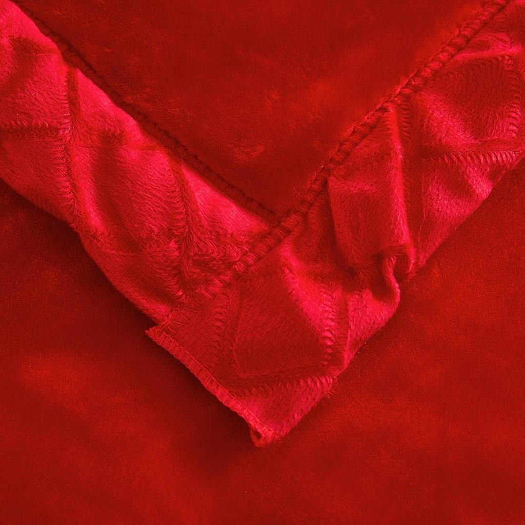 91家纺网 家纺一手货源 找家纺 新款婚庆绣花毯 616大红-大双喜/9斤