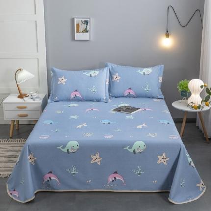 91家纺网 家纺一手货源 找家纺 （总）润淳 2025新款棉麻老粗布全棉床单三件套