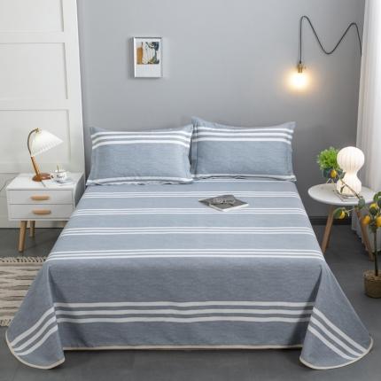 91家纺网 家纺一手货源 找家纺 （总）润淳 2025新款棉麻老粗布全棉床单三件套