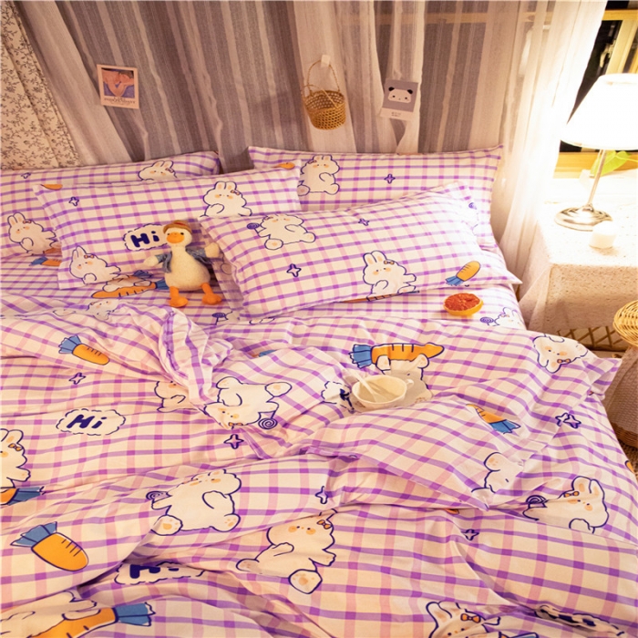 91家纺网 家纺一手货源 找家纺 （总）感遇家纺 2020新款全棉小清新卡通四件套新花色