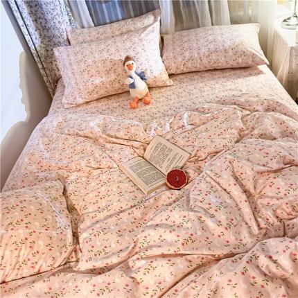 91家纺网 家纺一手货源 找家纺 感遇家纺 2020新款全棉小清新卡通四件套新花色 花间小兔