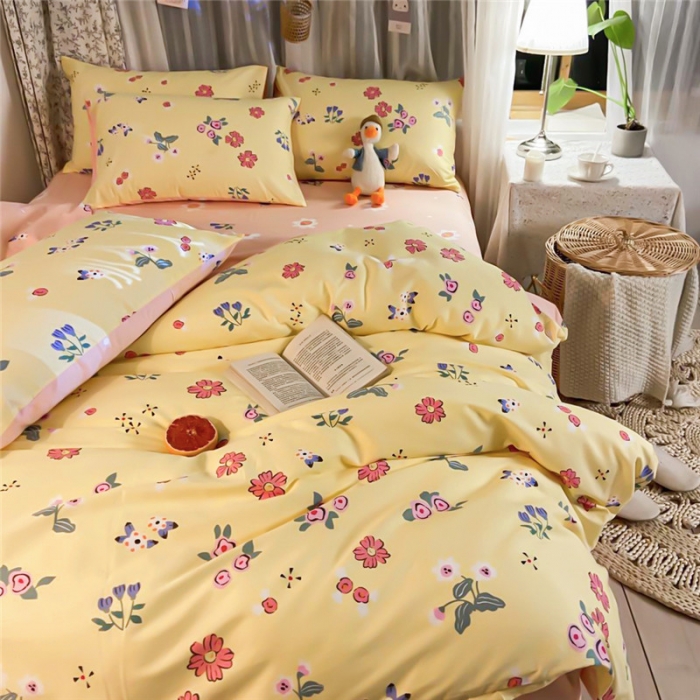 91家纺网 家纺一手货源 找家纺 感遇家纺 2020新款全棉小清新卡通四件套新花色 秘密花园