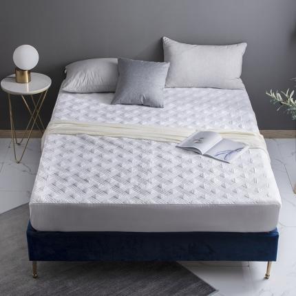 小米笠 2020新款全棉夹棉床笠 白色