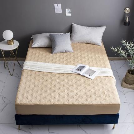 小米笠 2020新款全棉夹棉床笠 浅驼色