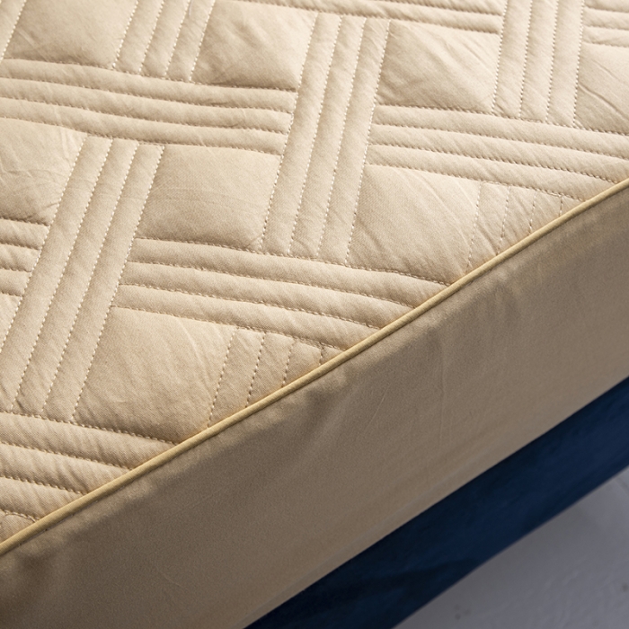 91家纺网 家纺一手货源 找家纺 小米笠 2020新款全棉夹棉床笠 浅驼色