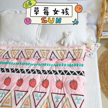91家纺网 家纺一手货源 找家纺 星期八 2020新款婴儿裸睡级春秋冬被 草莓女孩