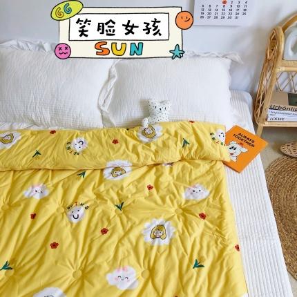 91家纺网 家纺一手货源 找家纺 星期八 2020新款婴儿裸睡级春秋冬被 笑脸女孩