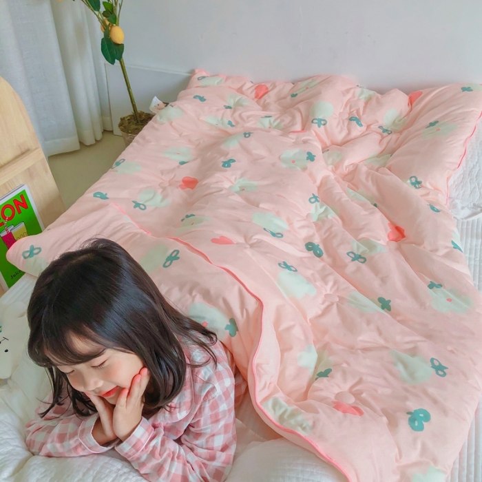 91家纺网 家纺一手货源 找家纺 星期八 2020新款婴儿裸睡级春秋冬被 小粉花