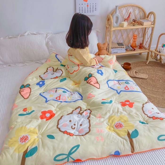 91家纺网 家纺一手货源 找家纺 星期八 2020新款婴儿裸睡级春秋冬被 小兔纸