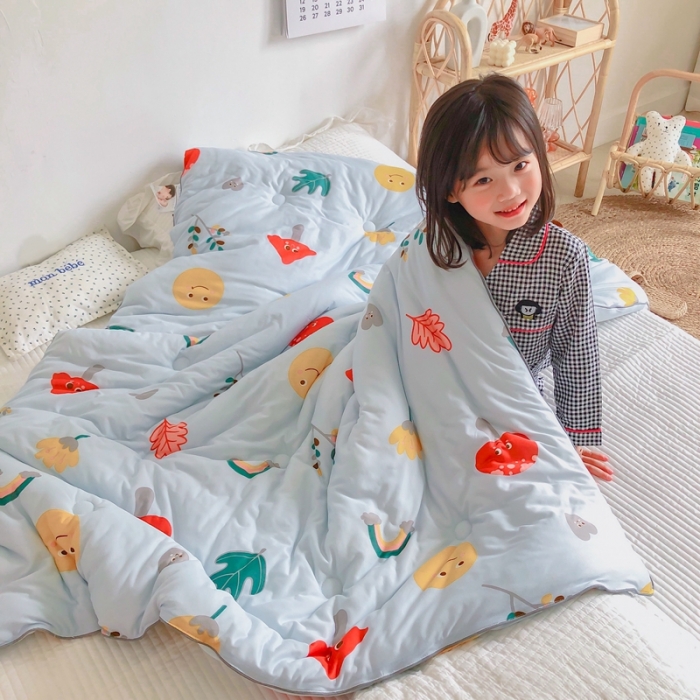 91家纺网 家纺一手货源 找家纺 星期八 2020新款婴儿裸睡级春秋冬被 小蘑菇