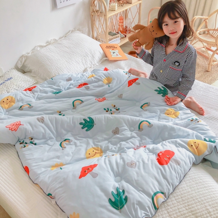 91家纺网 家纺一手货源 找家纺 星期八 2020新款婴儿裸睡级春秋冬被 小蘑菇