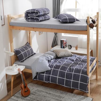 雅阁尔2021新品芦荟棉四件套宿舍架子床上下铺学生三件套 罗马空间