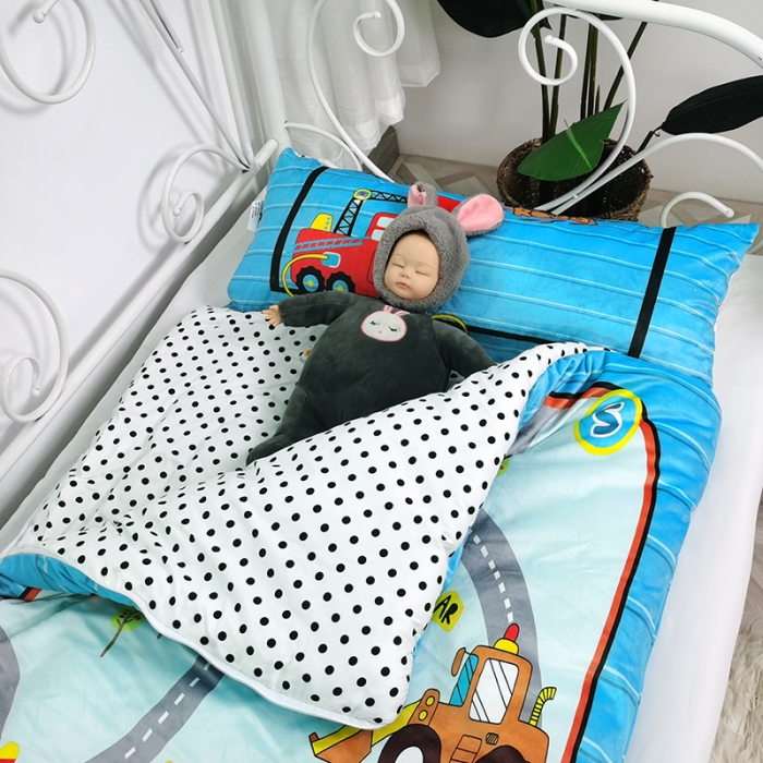 91家纺网 家纺一手货源 找家纺 沁童 2023新款儿童卡通睡袋 繁忙马路