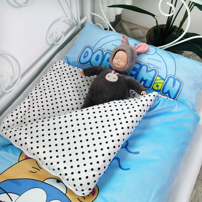 91家纺网 家纺一手货源 找家纺 沁童 2023新款儿童卡通睡袋 乖乖机器猫