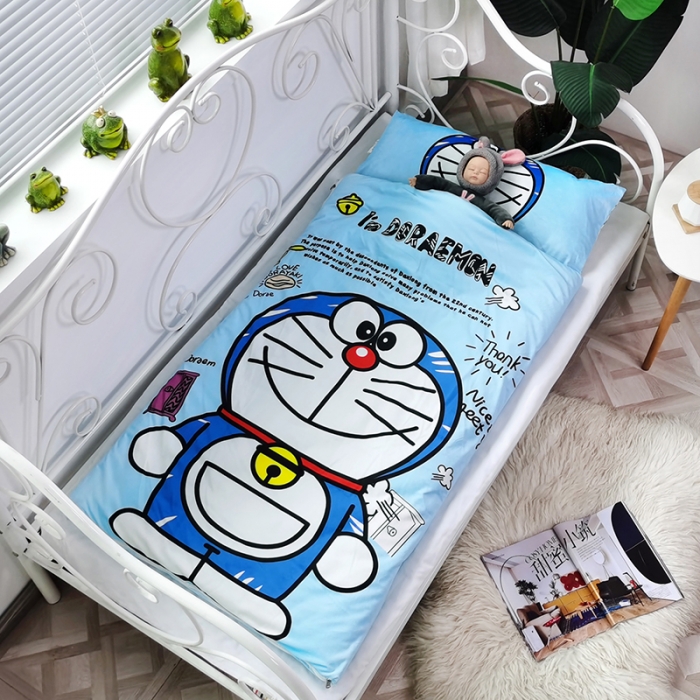 91家纺网 家纺一手货源 找家纺 沁童 2023新款儿童卡通睡袋 机器猫