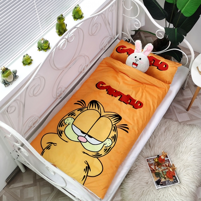 91家纺网 家纺一手货源 找家纺 沁童 2023新款儿童卡通睡袋 加菲猫