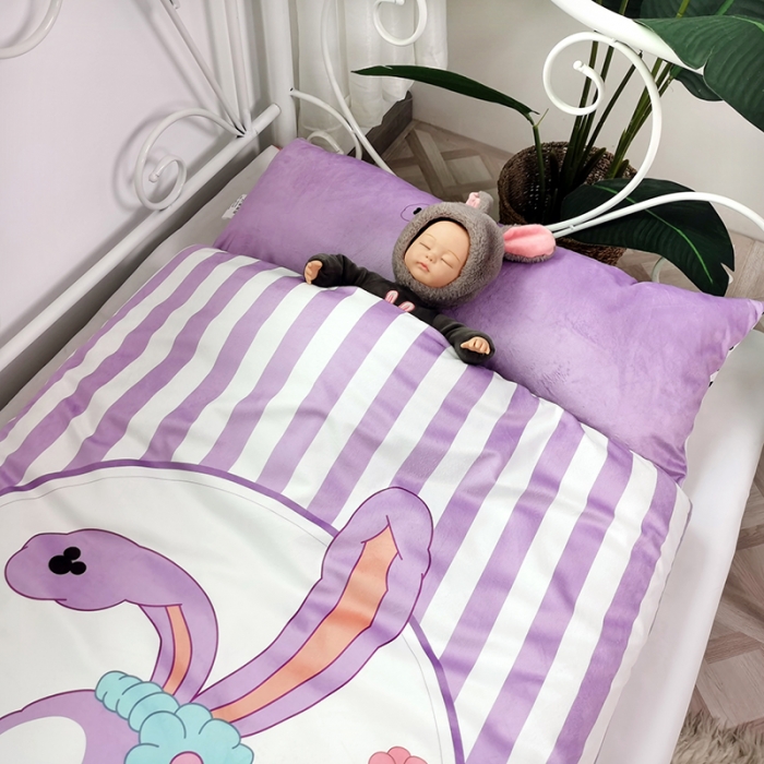 91家纺网 家纺一手货源 找家纺 沁童 2023新款儿童卡通睡袋 可爱兔子