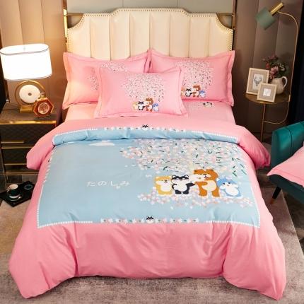 91家纺网 家纺一手货源 找家纺 （总2）雲归梦 2020新款全棉生态磨毛大版四件套