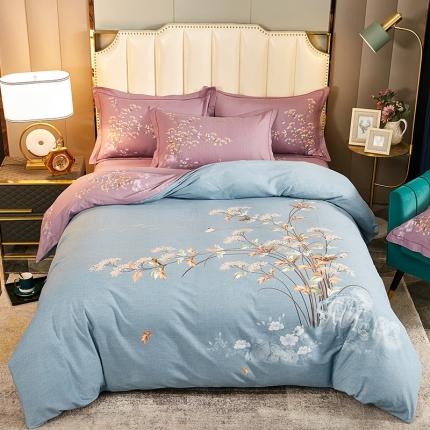 91家纺网 家纺一手货源 找家纺 （总2）雲归梦 2020新款全棉生态磨毛大版四件套