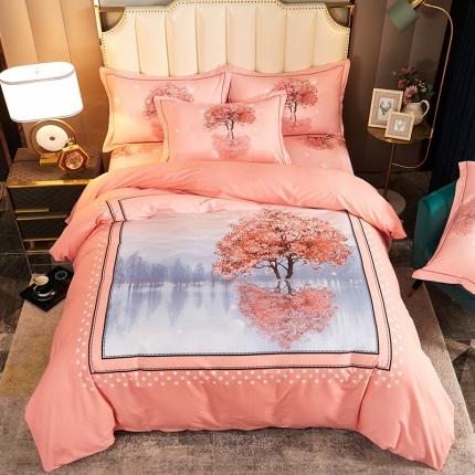 91家纺网 家纺一手货源 找家纺 （总2）雲归梦 2020新款全棉生态磨毛大版四件套