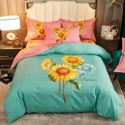 91家纺网 家纺一手货源 找家纺 （总2）雲归梦 2020新款全棉生态磨毛大版四件套