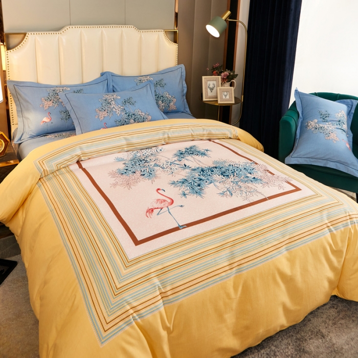 91家纺网 家纺一手货源 找家纺 雲归梦 2020新款全棉生态磨毛大版四件套 梦兰亭