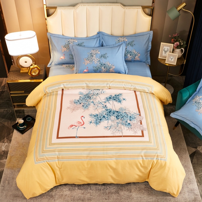 91家纺网 家纺一手货源 找家纺 雲归梦 2020新款全棉生态磨毛大版四件套 梦兰亭