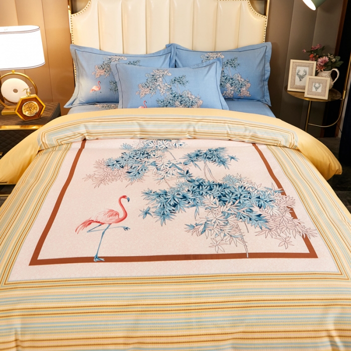 91家纺网 家纺一手货源 找家纺 雲归梦 2020新款全棉生态磨毛大版四件套 梦兰亭