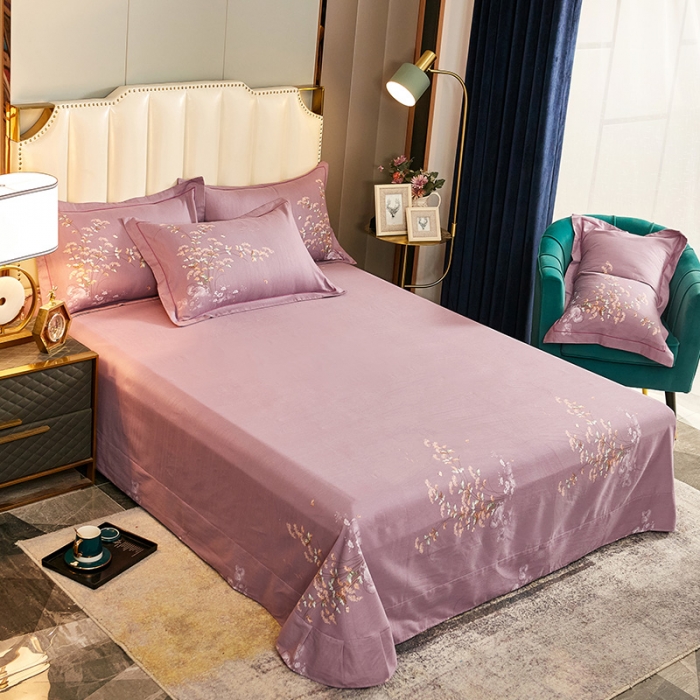 91家纺网 家纺一手货源 找家纺 雲归梦 2020新款全棉生态磨毛大版四件套 沐春风绿-蓝