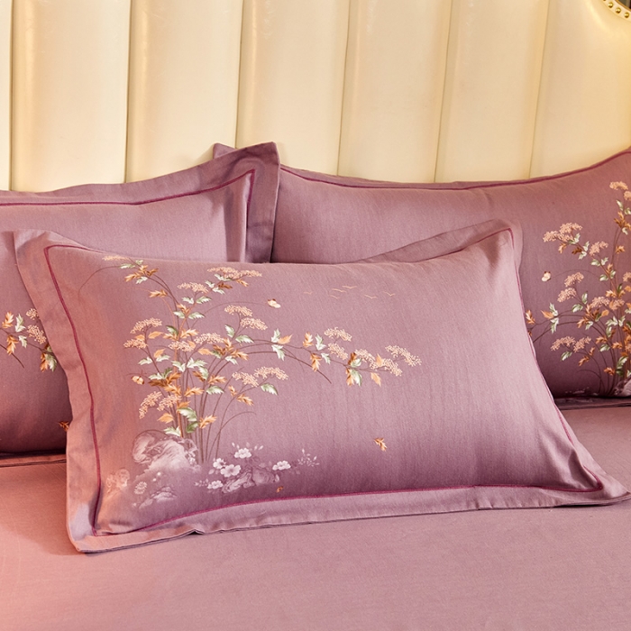 91家纺网 家纺一手货源 找家纺 雲归梦 2020新款全棉生态磨毛大版四件套 沐春风绿-蓝