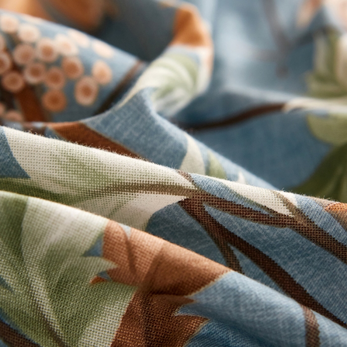 91家纺网 家纺一手货源 找家纺 雲归梦 2020新款全棉生态磨毛大版四件套 沐春风绿-蓝