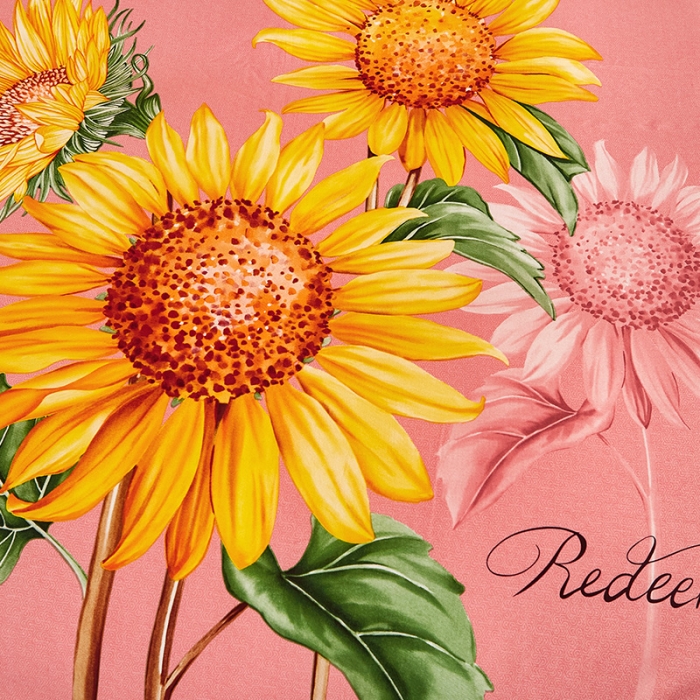 91家纺网 家纺一手货源 找家纺 雲归梦 2020新款全棉生态磨毛大版四件套 向日葵花-玉