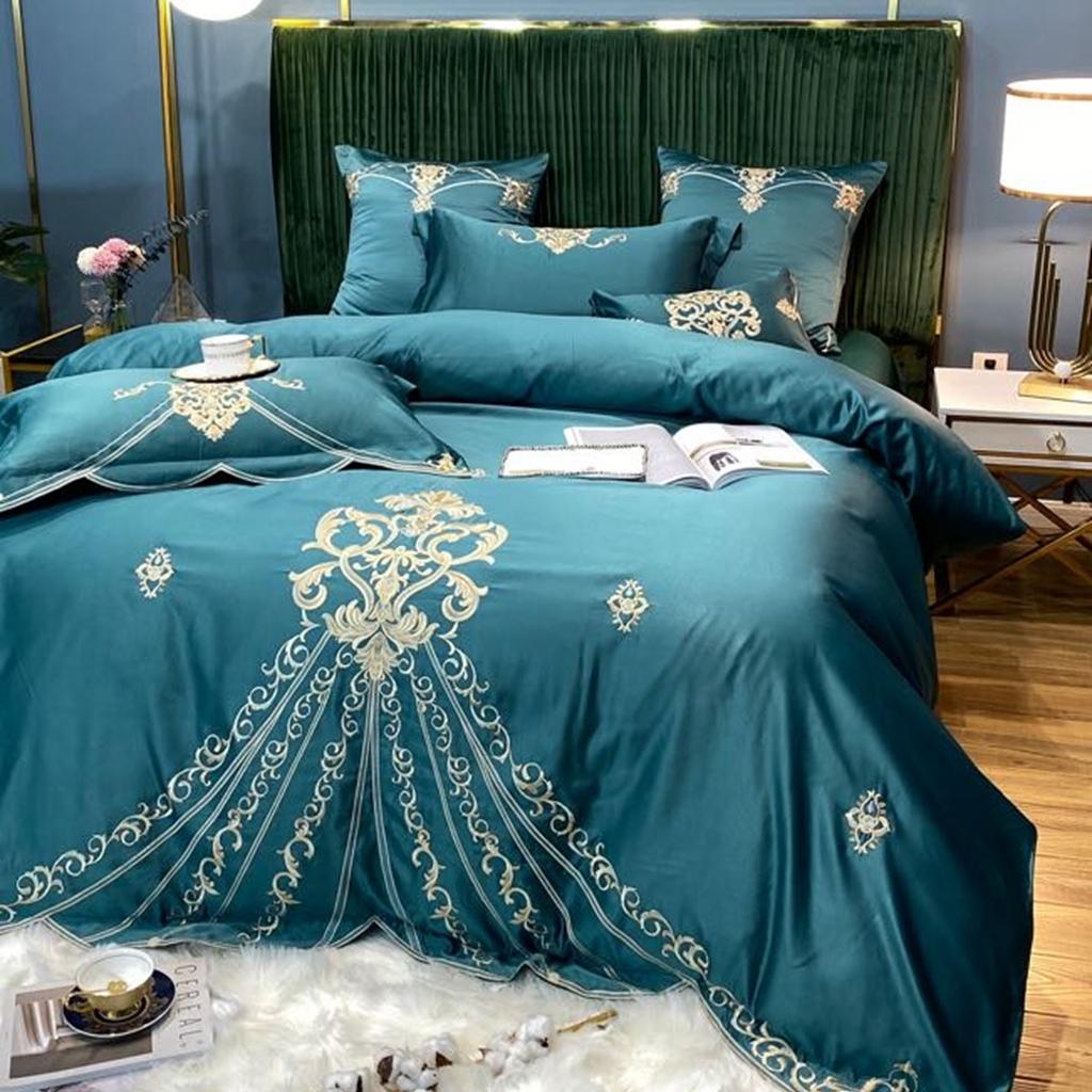 91家纺网 家纺一手货源 找家纺 （总）宅家居60支贡缎真臻品丝B版纯棉刺绣卡瑞娜四件套实拍