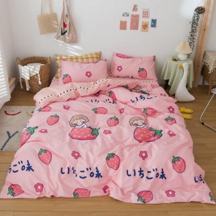 91家纺网 家纺一手货源 找家纺 （总）桃子家居家居2020新款13372纯棉元气少女系四件套