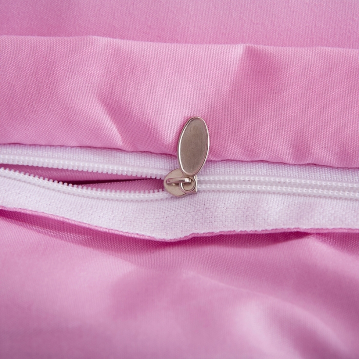 91家纺网 家纺一手货源 找家纺 艾裙海 2025新款床裙款半夹棉四件套 粉色