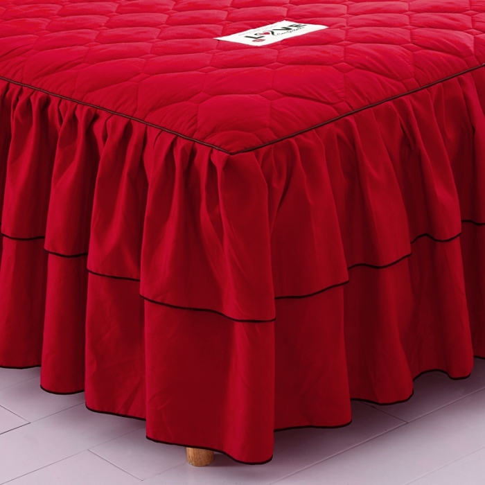 91家纺网 家纺一手货源 找家纺 （总）艾裙海 2025新款纯色磨毛夹棉单床裙