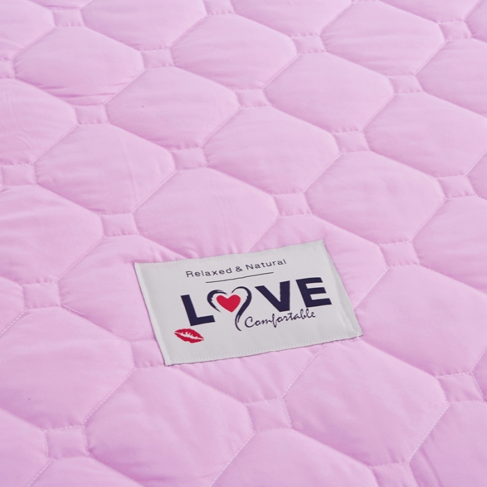 91家纺网 家纺一手货源 找家纺 艾裙海 2025新款纯色磨毛夹棉单床裙 粉拼蓝