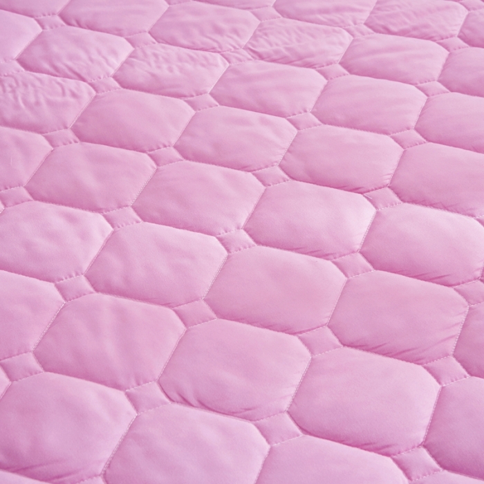 91家纺网 家纺一手货源 找家纺 艾裙海 2025新款纯色磨毛夹棉单床裙 粉色