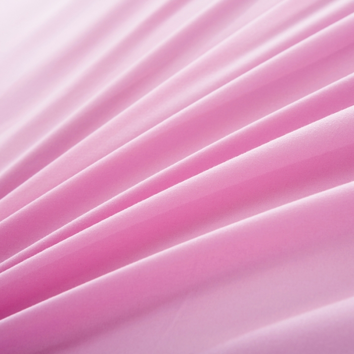 91家纺网 家纺一手货源 找家纺 艾裙海 2025新款纯色磨毛夹棉单床裙 粉色