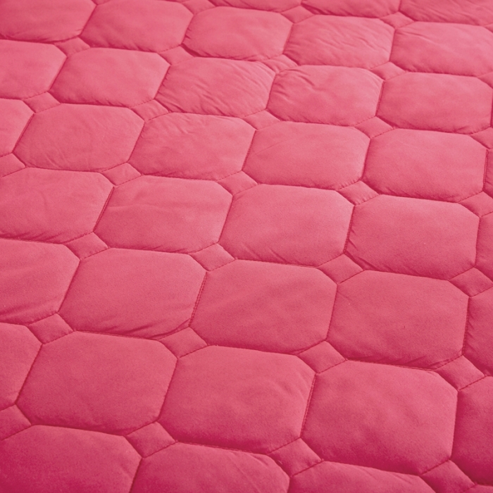 91家纺网 家纺一手货源 找家纺 艾裙海 2025新款纯色磨毛夹棉单床裙 西瓜红