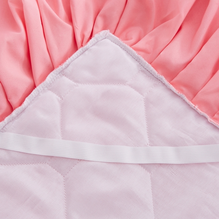 91家纺网 家纺一手货源 找家纺 艾裙海 2025新款床裙款全夹棉四件套 玉色