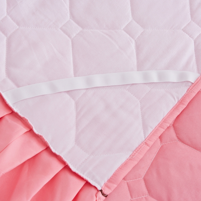 91家纺网 家纺一手货源 找家纺 艾裙海 2025新款纯色磨毛夹棉单床裙 玉色