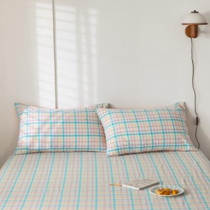 91家纺网 家纺一手货源 找家纺 （总）蓝巢 2020新款全棉色织水洗棉单枕套（48*74 ）