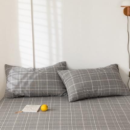 91家纺网 家纺一手货源 找家纺 （总）蓝巢 2020新款全棉色织水洗棉单枕套（48*74 ）