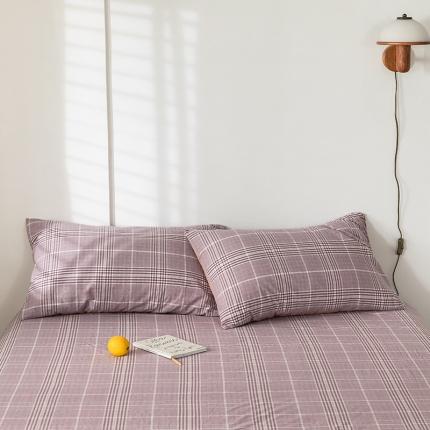 91家纺网 家纺一手货源 找家纺 （总）蓝巢 2020新款全棉色织水洗棉单枕套（48*74 ）