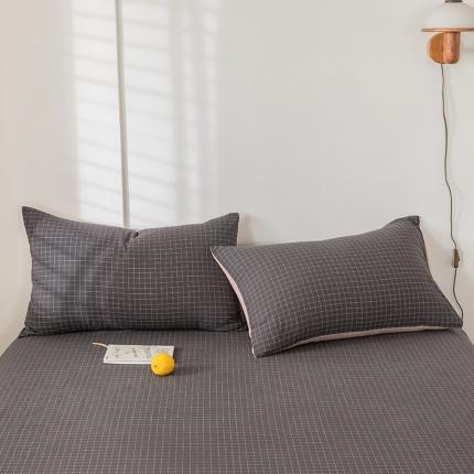 91家纺网 家纺一手货源 找家纺 （总）蓝巢 2020新款全棉色织水洗棉单枕套（48*74 ）